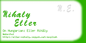 mihaly eller business card