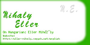 mihaly eller business card